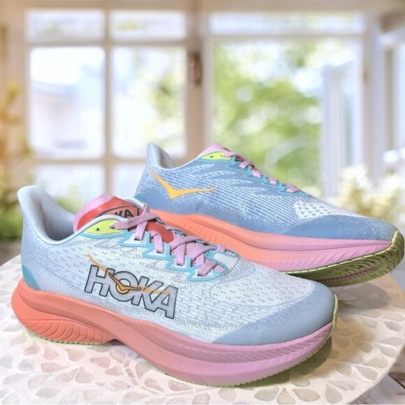HOKA Mach 6 Girls' Grade School Supportive Running Shoes Big Kid Youth Size 6 - Picture 1 of 10